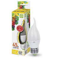 Лампа светодиодная ASD Standart СА37 Свеча на ветру E27 220В 5Вт 450Лм 3000К 37х115мм картинка 
